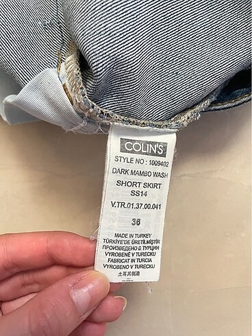 36 Beden mavi Renk Kot etek