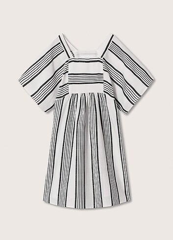 Mango Çizgili Kaftan Elbise