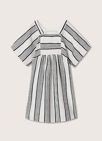 Mango Kids Çizgili Kaftan Elbise