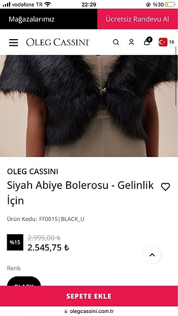 Oleg Cassini Oleg Cassini Abiye Bolerosu