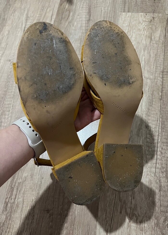 Pul ana bear topuklu sandalet - Görsel 3