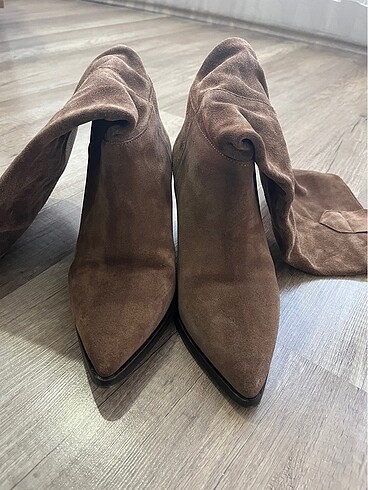 37 Beden camel Renk Gerçek süet çizme