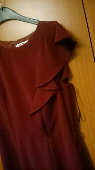 38 Beden kırmızı Renk bordo elbise