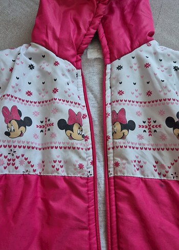 Kız Çocuk Kapüşonlu Pembe Nakışlı Yelek - Görsel 3