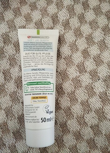 Sense Alterra Naturkosmetik Yüz kremi