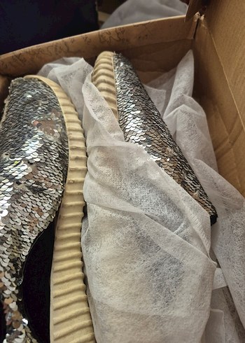 Kadın Çok Renkli Yılan Desenli Payetli Dolgu Topuk Espadril - Görsel 3