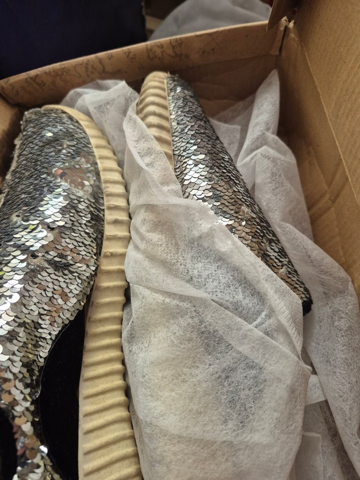 Kadın Çok Renkli Yılan Desenli Payetli Dolgu Topuk Espadril - Görsel 3