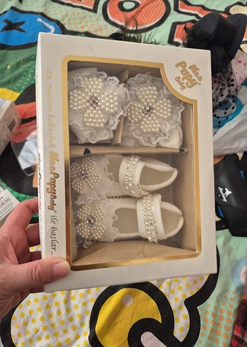 Beyaz Boncuklu Kız Çocuk Özel Ayakkabısı - Görsel 8