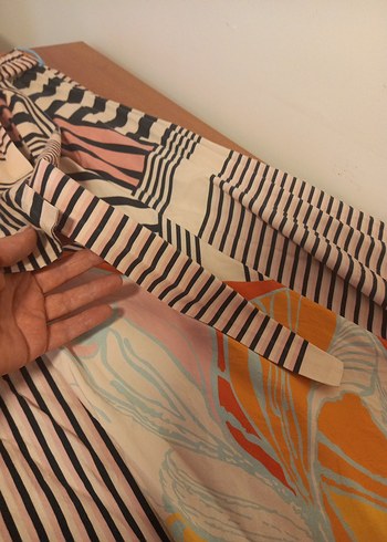 Zara Çok Renkli Bohem etek