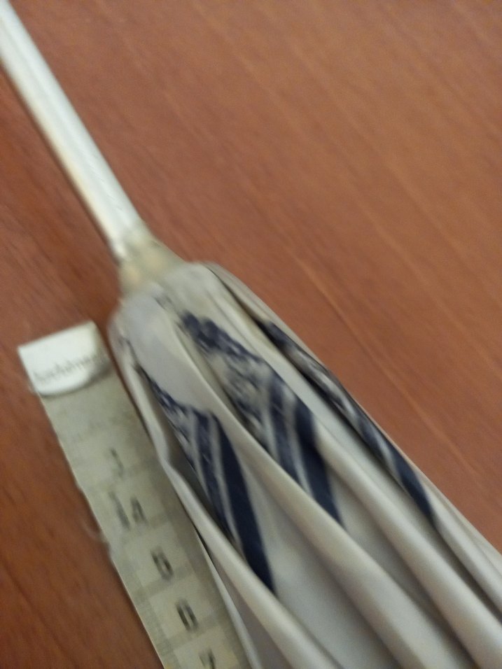 Bej ve Gri Fiyonk Detaylı Kadın Şemsiye - Görsel 3