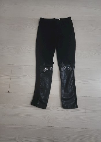 Kız Çocuk Siyah Deri Goth Pantolon