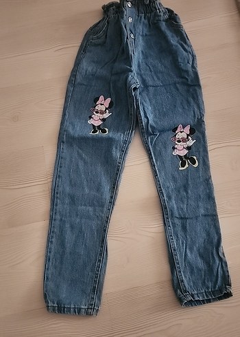 Minie Mouse Kız Çocuk Denim Kot Pantolon