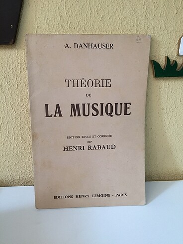 Fransızca Müzik kitabı 1929 basımı