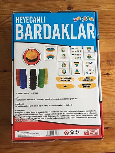  Heyecanlı bardaklar kutu oyunu