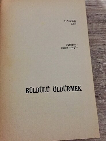 Beden Renk Bülbülü Öldürmek Harper Lee Birinci baskısı