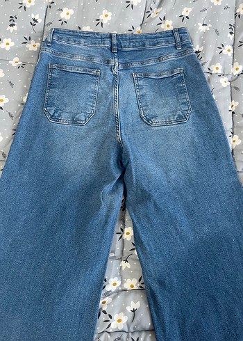 42 Beden Mavi Midi Boy Kadın Denim Pantolon