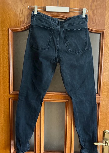 Mango MNG Gri Düğmeli Kadın Denim Pantolon