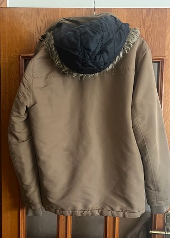 Kahverengi Kapüşonlu Erkek Mont - Görsel 6