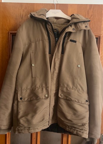 Kahverengi Kapüşonlu Erkek Mont - Görsel 4