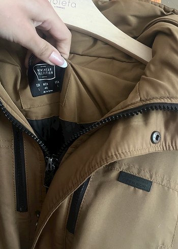 Kahverengi Kapüşonlu Erkek Mont - Görsel 5