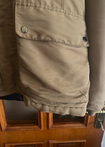 Kahverengi Kapüşonlu Erkek Mont - Görsel 2