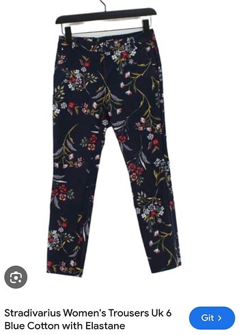 Desenli çiçekli stradivarius pantolon - Görsel 3