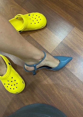 Mavi Parsian ince Topuklu Kadın Ayakkabı - Görsel 3