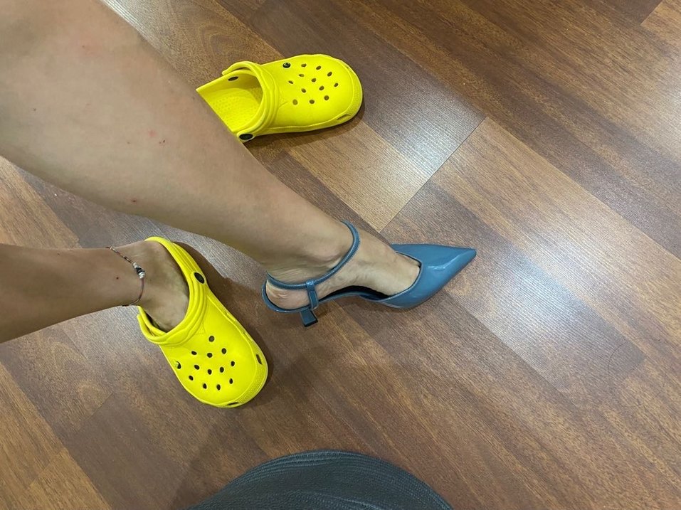 Mavi Parsian ince Topuklu Kadın Ayakkabı - Görsel 3