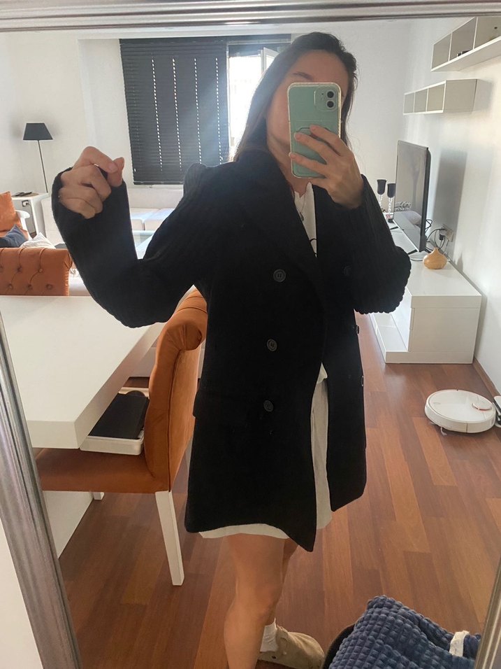 Siyah  Kadın Kaban - Görsel 3