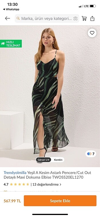 Cut out elbise