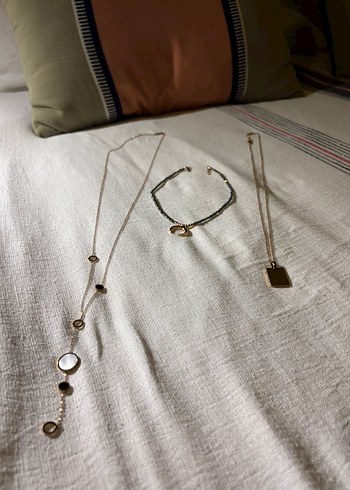 Uzun Zincir Detaylı Altın Kolye - Görsel 2