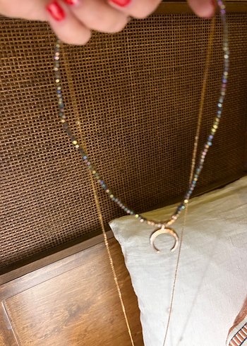 Uzun Zincir Detaylı Altın Kolye - Görsel 6