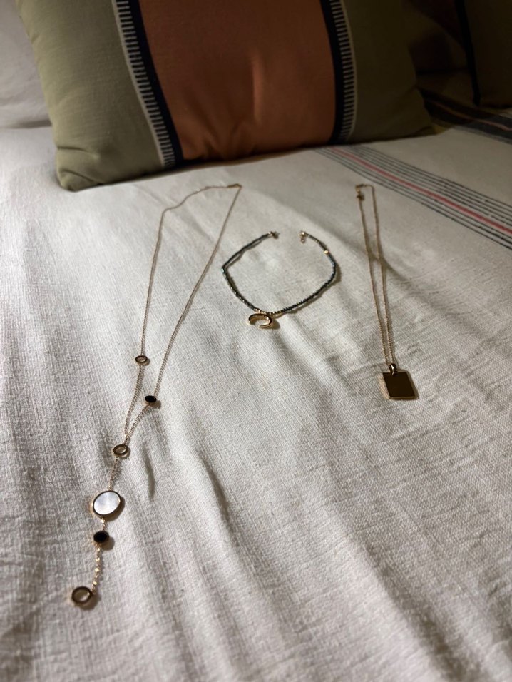 Uzun Zincir Detaylı Altın Kolye - Görsel 2