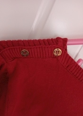 Kırmızı Kadın Triko Kazak - Görsel 5