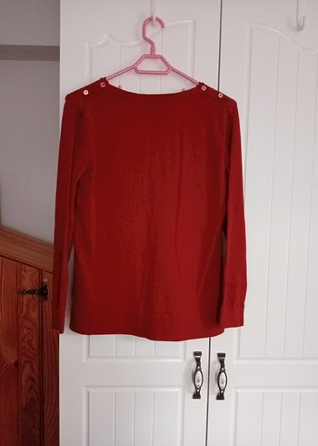 Kırmızı Kadın Triko Kazak - Görsel 3