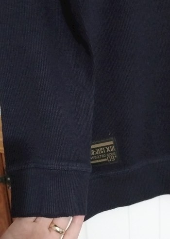 Erkek Çocuk Mavi Düğmeli Sweatshirt - Görsel 4