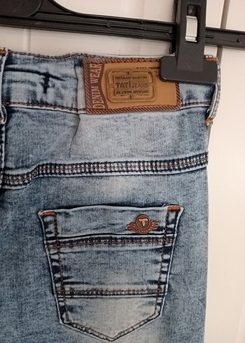 Kadın Mavi Yırtık Detaylı Normal Paça Jean - Görsel 3