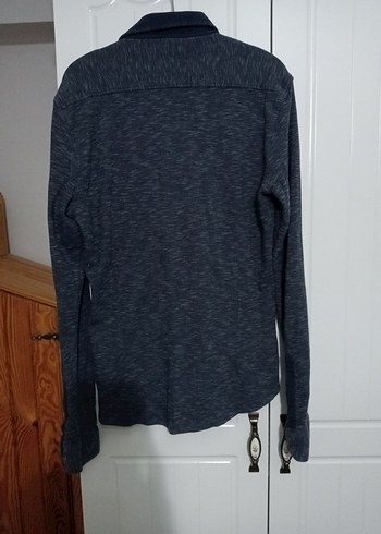 Gri Erkek Uzun Kollu Düğmeli Gömlek - Görsel 4