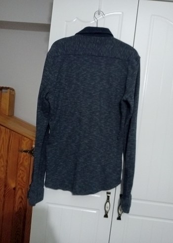 Gri Erkek Uzun Kollu Düğmeli Gömlek - Görsel 5