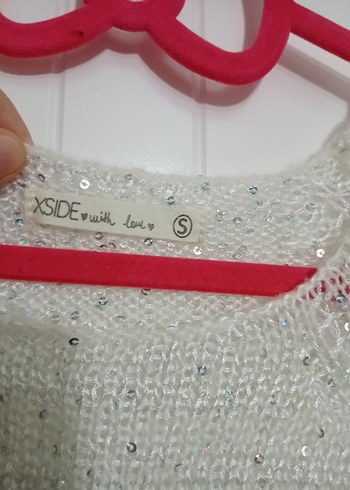 Beyaz Kadın Triko Kazak Uzun Kollu - Görsel 3