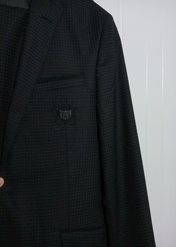 Erkek Siyah Regular Fit Ofis Takım Elbise - Görsel 2