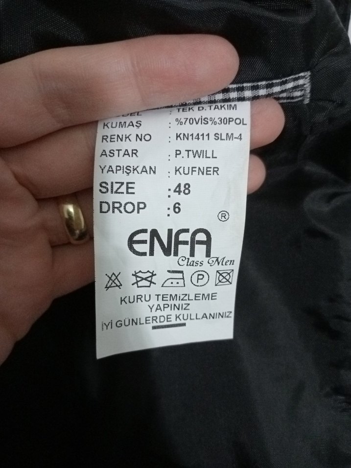 Erkek Siyah Regular Fit Ofis Takım Elbise - Görsel 3