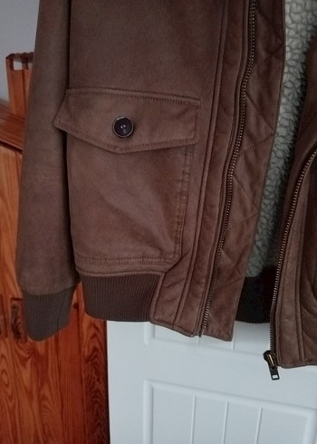 Kahverengi Süet Bomber Ceket - Görsel 2