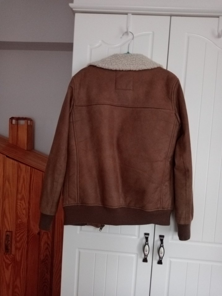 Kahverengi Süet Bomber Ceket - Görsel 5