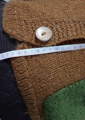 Bohem Tarz Kahverengi Triko Hırka - Görsel 5