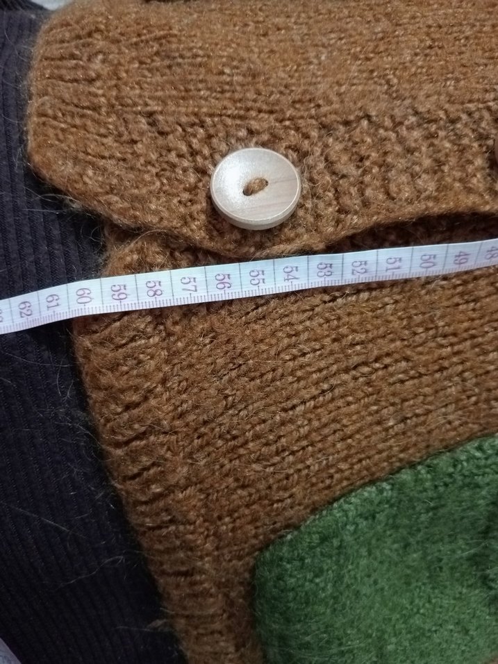 Bohem Tarz Kahverengi Triko Hırka - Görsel 5