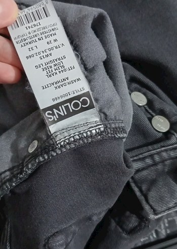 Düğmeli Siyah Pantolon - Görsel 6