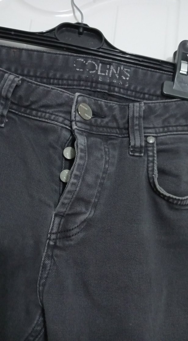 Düğmeli Siyah Pantolon - Görsel 3