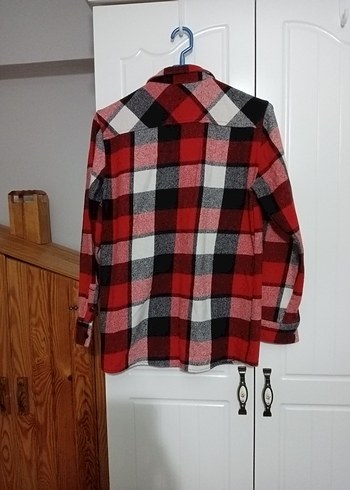 Kırmızı Kareli Uzun Kollu Gömlek - Görsel 4