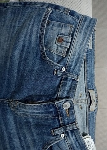 Erkek Gri Mavi Normal Kesim Denim Jean - Görsel 6